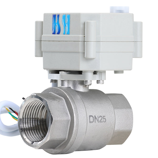 HSH-Flo Stainless Steel 2 Way DC24V CR201 Electric Motorized Ball Valve 2 Wires Switching Control Valve