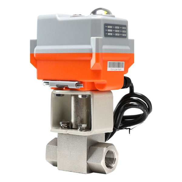 1 Sec. Quick Respon Open/Closed 24VDC 4700psi 0-180°C 2 Way  Stainless Steel  Motorized Electrical Ball Valve