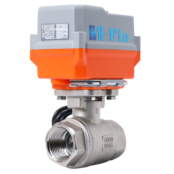 Normally Open/Closed 0-10V 24VAC/DC 2 Way CF8 Proportional Integral Control Motorized Ball Valve