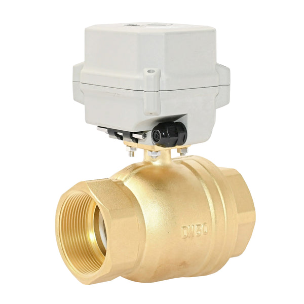 HSH-Flo Brass 2 Way AC24V/DC12-24V CR301 Electric Motorized Ball Valve 3 Wires Switching Control Valve